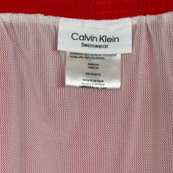 Calvin Klein Men's Modern Euro 5" Volley Swim Trunks red XXL - Picture 5 of 6